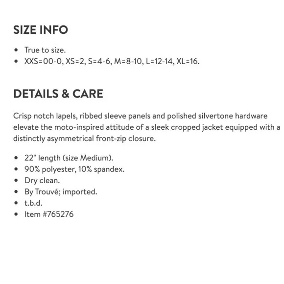 Trouvé Asymmetrical Zip Moto Jacket in Black - Picture 7 of 7